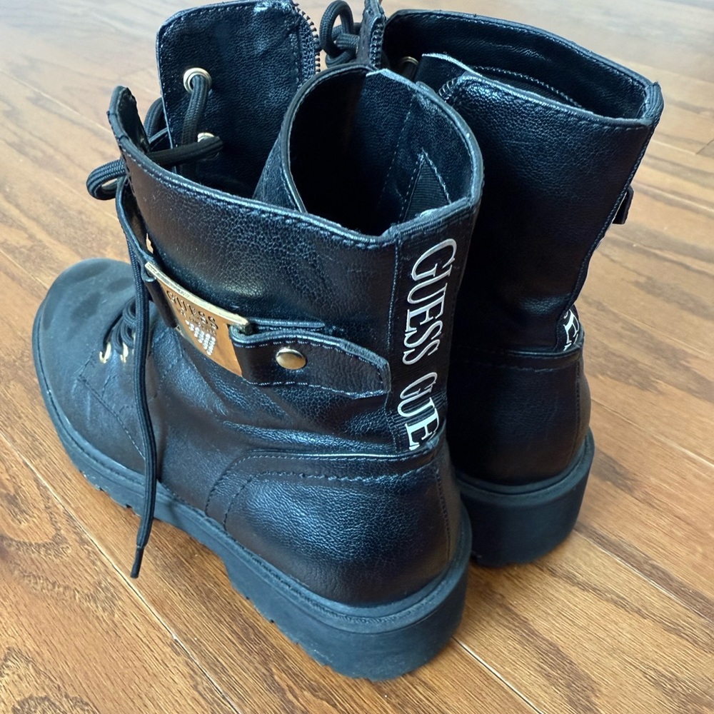 Guess Kids Black Combat Boots